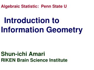 Information Geometry -- Manifolds of Probability Distributions