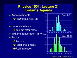 Physics 1501: Lecture 21 Today ’ s Agenda