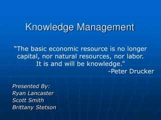 Knowledge Management