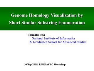 Genome Homology Visualization by Short Similar Substring Enumeration