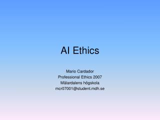 AI Ethics
