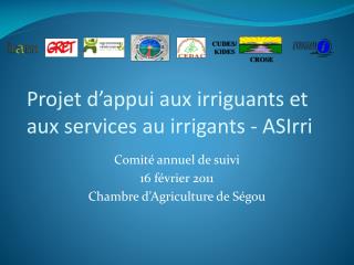 Projet d’appui aux irriguants et aux services au irrigants - ASIrri