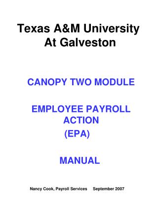 Texas A&amp;M University At Galveston