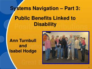 Systems Navigation – Part 3: Public Benefits Linked to Disability