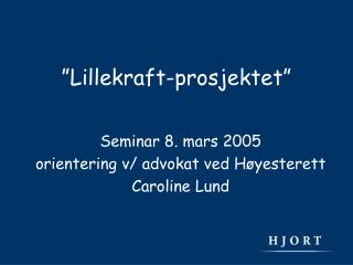 ”Lillekraft-prosjektet”