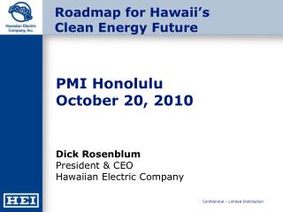 Roadmap for Hawaii’s Clean Energy Future