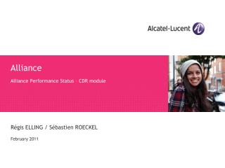 Alliance Alliance Performance Status – CDR module