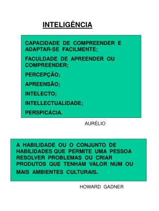 INTELIGÊNCIA