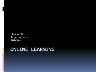 Online Learning