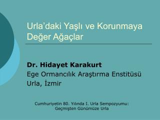 Urla’daki Yaşlı ve Korunmaya Değer Ağaçlar
