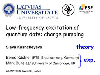 Low-frequency excitation of quantum dots: charge pumping