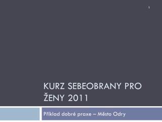 Kurz sebeobrany pro ženy 2011