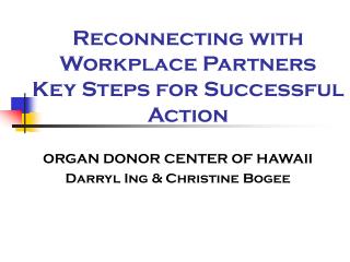 Reconnecting with Workplace Partners Key Steps for Successful Action