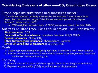 Considering Emissions of other non-CO 2 Greenhouse Gases: