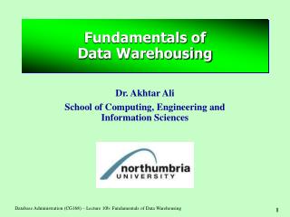 Fundamentals of Data Warehousing