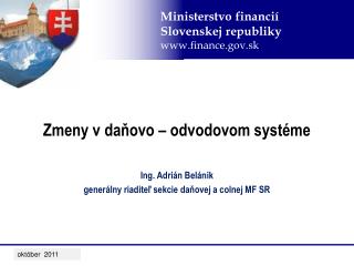 Zmeny v daňovo – odvodovom systéme