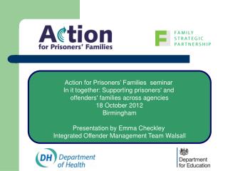 Action for Prisoners’ Families seminar In it together: Supporting prisoners' and
