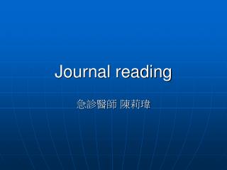 journal reading presentation ppt powerpoint