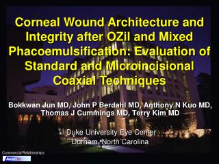 Bokkwan Jun MD, John P Berdahl MD, Anthony N Kuo MD, Thomas J Cummings MD, Terry Kim MD