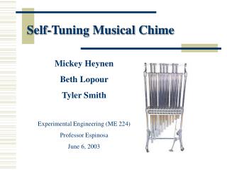 Self-Tuning Musical Chime