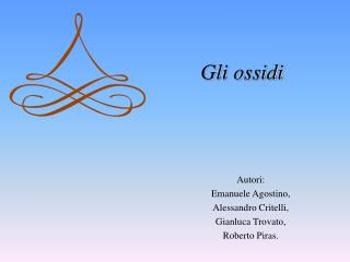 Gli ossidi