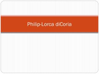 Philip-Lorca diCoria