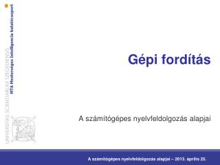 Gépi fordítás