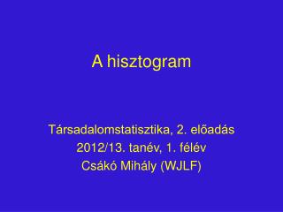 A hisztogram