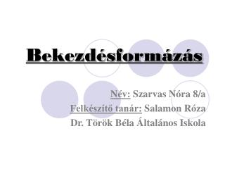Bekezdésformázás