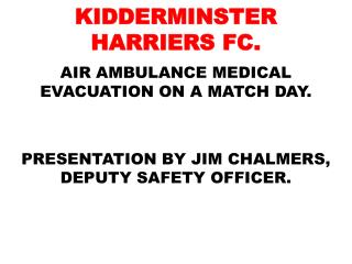 KIDDERMINSTER HARRIERS FC.