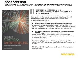 Bogreception Strategisk talentudvikling – realisér organisationens potentiale