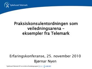 Praksiskonsulentordningen som veiledningsarena – eksempler fra Telemark