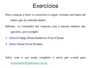 Exercícios