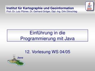 Einführung in die Programmierung mit Java