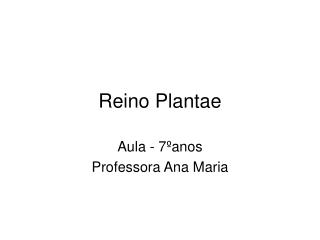 Reino Plantae