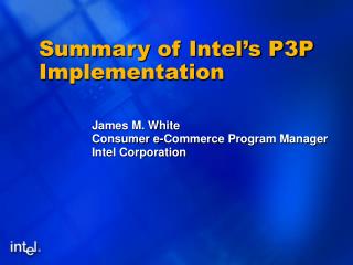 Summary of Intel’s P3P Implementation