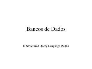 Bancos de Dados