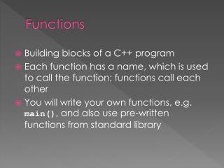 Functions