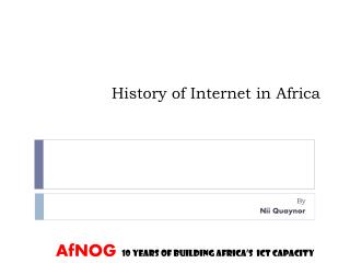 History of Internet in Africa