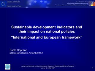 Sustainable development indicators and their impact on national policies