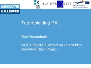 Tutoropleiding PAL