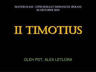 II TIMOTIUS