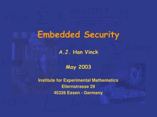 Embedded Security