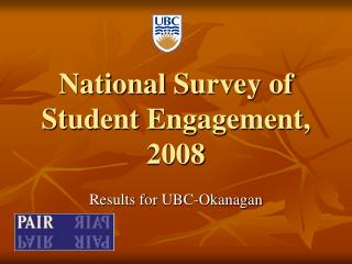 National Survey of Student Engagement, 2008