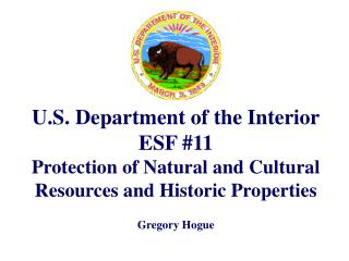 U.S. Department of the Interior ESF #11
