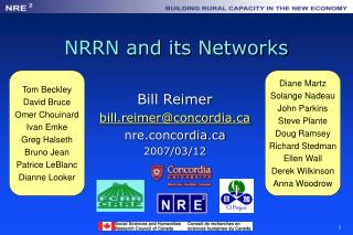 NRRN and its Networks