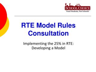 RTE Model Rules Consultation