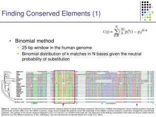 Finding Conserved Elements (1)