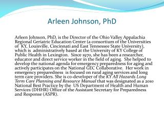 Arleen Johnson, PhD