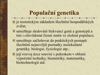 Populační genetika